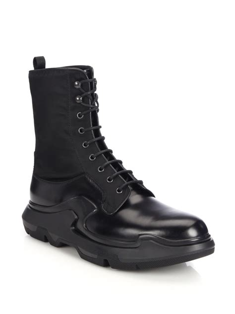 prada black boots men